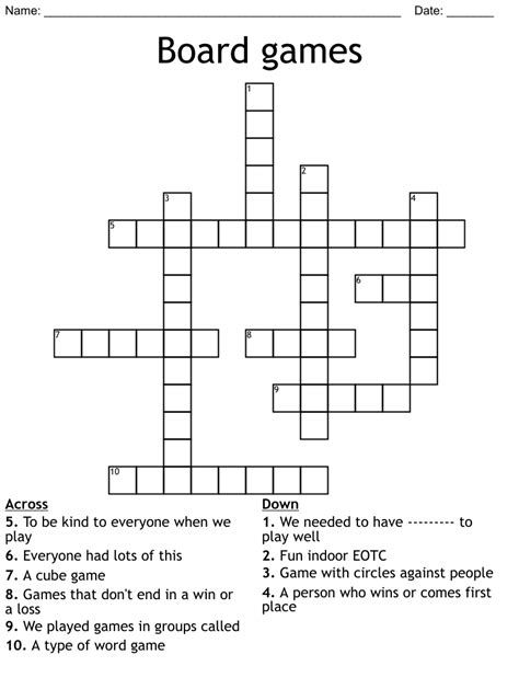 casino game crossword clue 4 letters
